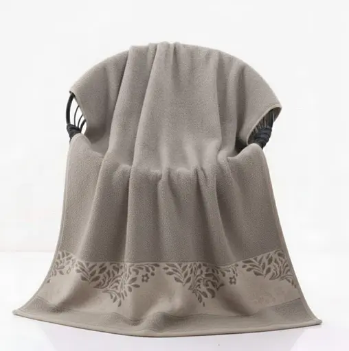 Кухонное махровое полотенце 35x75 см - мягкое влагопоглощающее полотенце для кухни светло-лиловое - фото 1