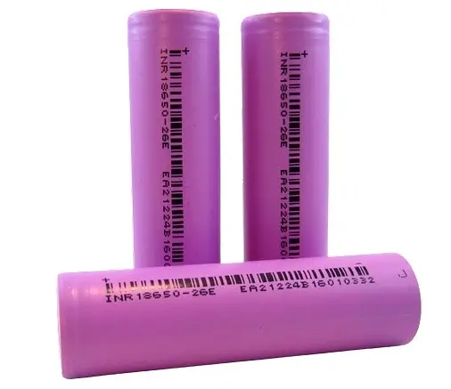 Аккумулятор высокотоковый Li-Ion 18650 Dmegc 2600mAh 5C INR18650-26E (Сиреневый)