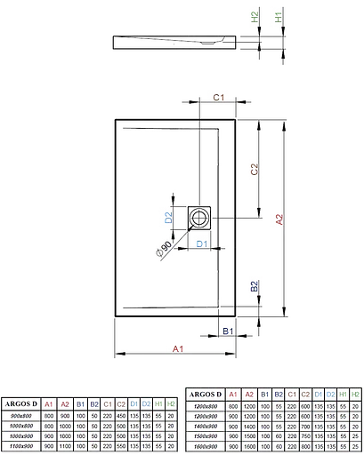 Душовий піддон Radaway Argos D 120x90 4AD912-01 - фото 3