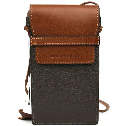 Мини сумка чехол для телефона Grande Pelle 18.5х10.5х3.5 см sum0028486 - фото 1