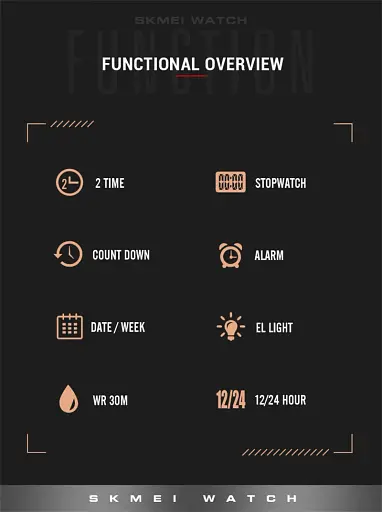 Наручний годинник чоловічий Skmei 2004 Black Black, 2004BKBK (18464) - фото 4