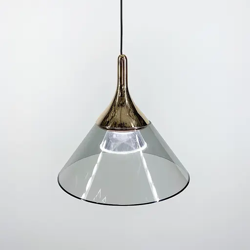 Современный подвес в золотистом корпусе с конусным плафоном | Line F | Арт. MJ55/1 GD - фото 6