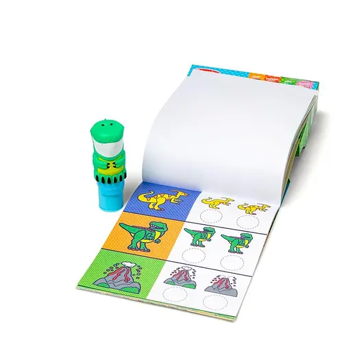 Набір з блокнотом та штампом з наліпками Melissa & Doug Sticker WOW Динозавр (SM93205/6074899) - фото 3