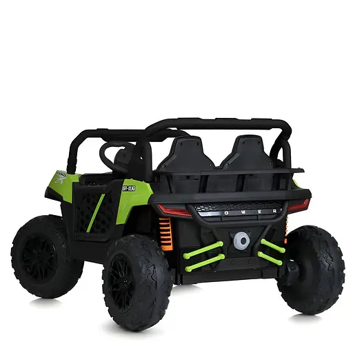 Електромобіль дитячий Bambi M 5911EBLR-2-5 на 2 моторах та USB для музики 24V Зелено-чорний - фото 7