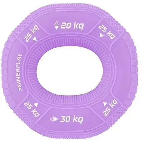 Еспандер кістьовий PowerPlay силіконовий PP-4331 Hand Grip Medium 20-25-30 кг Фіолетовий (PP_4331_Purple_(20-25-30)) - фото 1