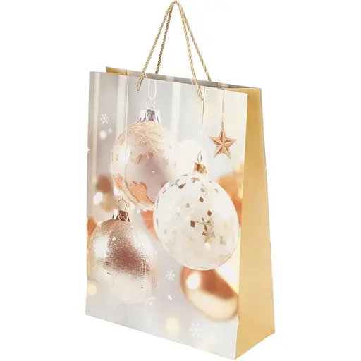 Пакет подарунковий новорічний Кульки YY050924 Різнокольоровий (NY) - фото 1