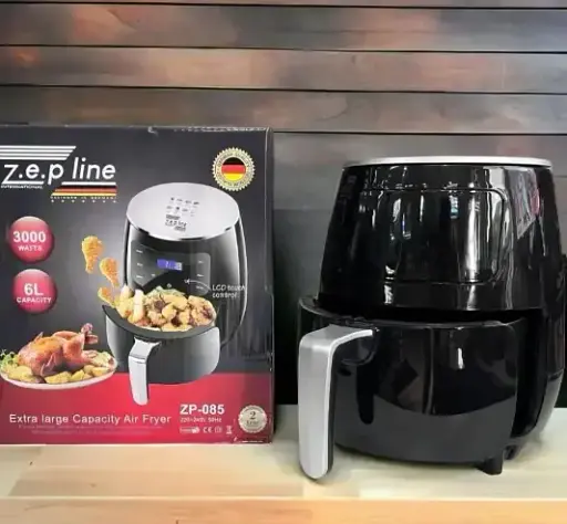Фритюрница электрическая безмасляная. Аэро-фритюрница на 6 л Zepline ZP-085 3000 Вт LED дисплей - фото 3