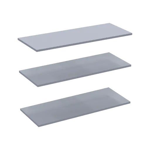 Полка для одежды Doros Promo Серый 3шт. 86.7х35х1.6 (80737769) - фото 2