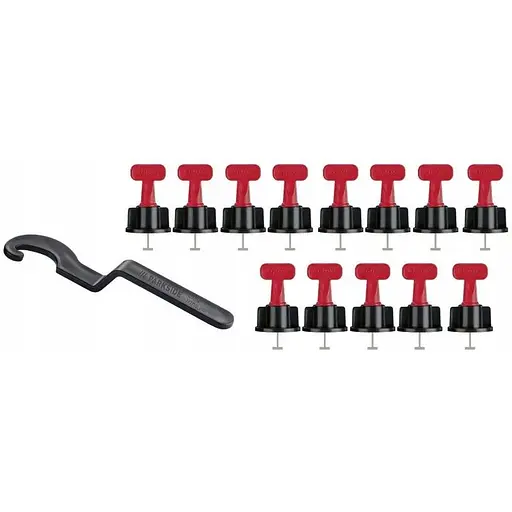 Багаторазова система вирівнювання плитки Parkside 1,5 мм СВП 50 шт./уп + ключ - фото 2