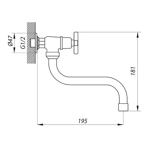 Монокран Zerix JIK13 102-A ZX3056, Хром - фото 3