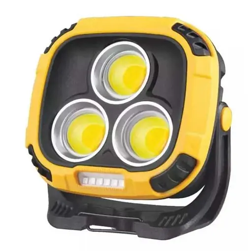 Мощный кемпинговый фонарь W891-1 3COB White+Yellow + 5SMD Red Power Bank 2×18650 Type-C магнит и крючок Желтый - фото 3