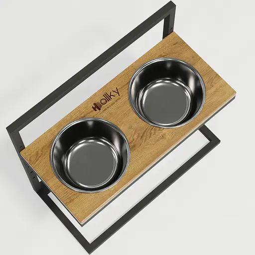 Hollky Flex L — регульовані миски на підставці для великих собак (2 × 1.8 л) - фото 9