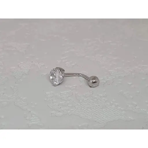 Срібна сережка для пірсингу пупка Umax. 7018U - фото 2