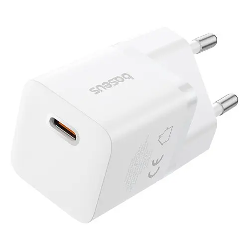 Мережевий зарядний пристрій Baseus GaN5 Fast Charger (mini) 1C 25W EU білий P10110909213-00 - фото 2