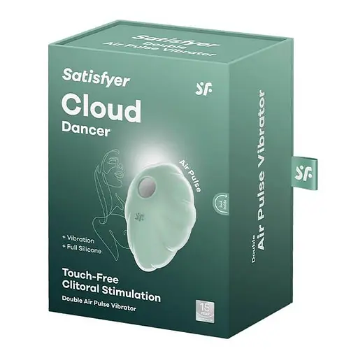 Вакуумний стимулятор клітора з вібрацією Satisfyer Cloud Dancer м'ятний - фото 6
