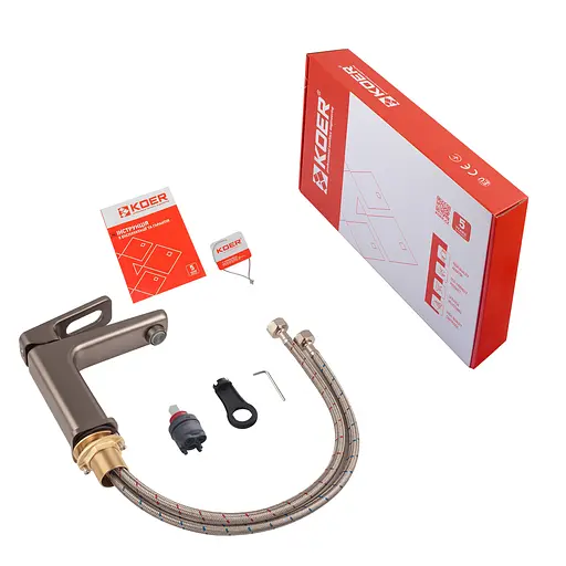 Змішувач для умивальника Koer KB-10031-07 KR5432 Графит - фото 7