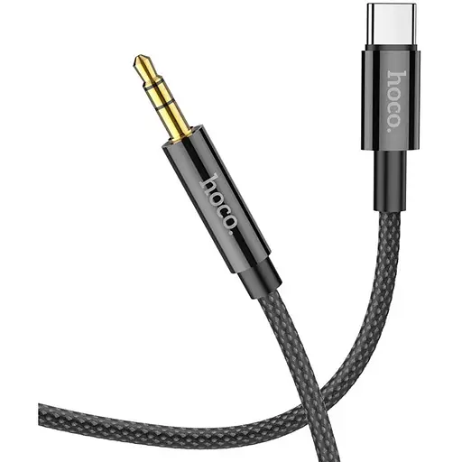 AUX кабель Hoco UPA19 Type-C to Jack 3.5 1 м чорний - фото 1