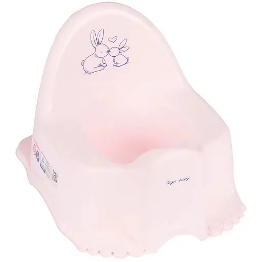 Дитячий горщик Tega Baby ЕСО-Зайчики світло-рожевий