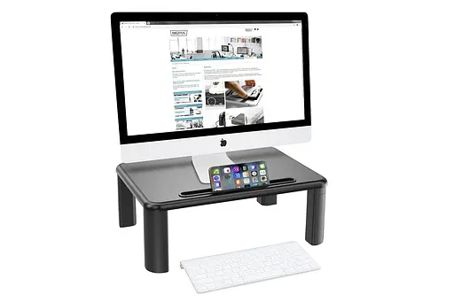 Digitus Підставка для монітора Ergonomic Monitor Riser, до 10кг, чорна - фото 4