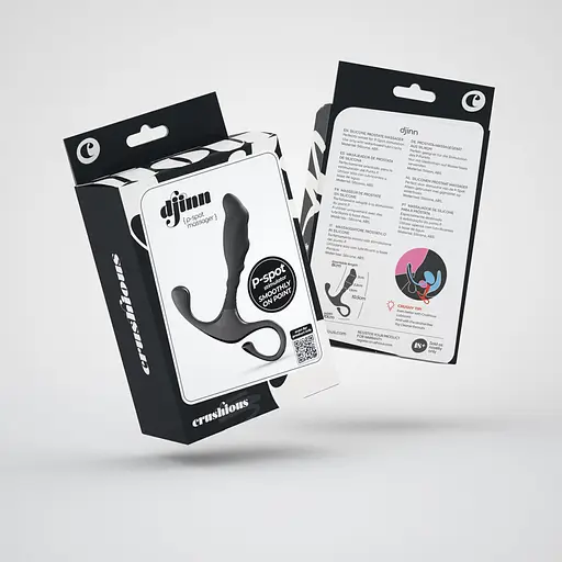 Стимулятор простати Crushious Djinn 10.5 см (чорний) - фото 11