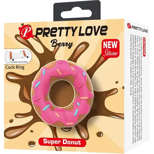 Эрекционное кольцо Pretty Love Super Donut Cock Ring 4.6 см розовое - фото 7
