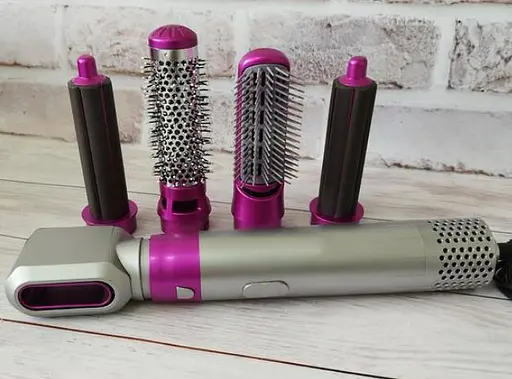 Фен-щетка-браш стайлер Hot Air Styler 5 в 1 мультистайлер для завивки локонов объема и укладки волос 1000 Вт - фото 3