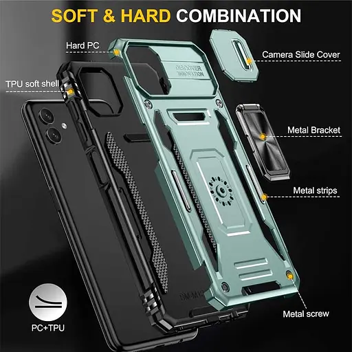 Чохол Epik ударостійкий Camshield Army Ring для Samsung Galaxy A05 Зелений/Light Green - фото 2