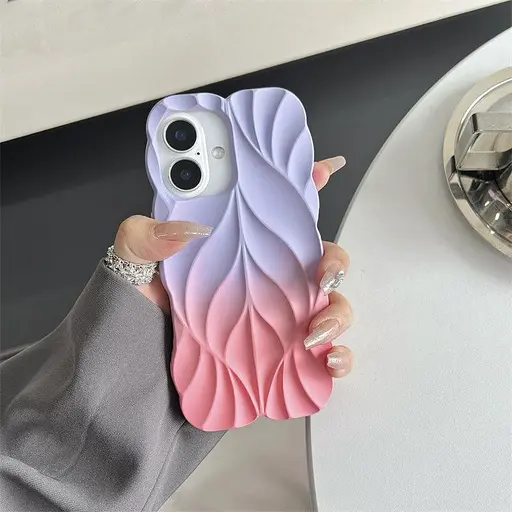 Чохол Epik TPU Leaf для Apple iPhone 16, 6.1 Lilac/Pink - фото 2