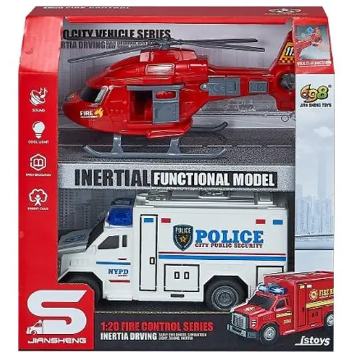 Игрушка Cars S Полицейский грузовик и пожарный вертолет (CJ-4479359) - фото 1