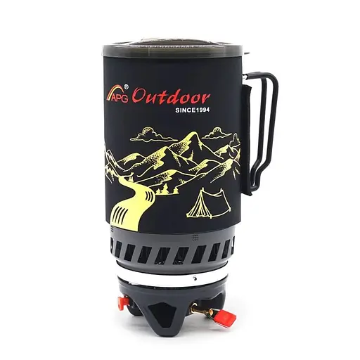 Система приготовления пищи интегрированная с теплообменником туристическая APG ST-83, 1.4 литра (100247)