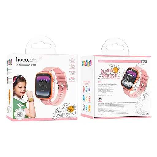 Дитячі смарт-годинник Hoco 4g children smart watch Y101 1.83", 4G video call, hd camera, GPS/WiFi, ip65 - фото 2