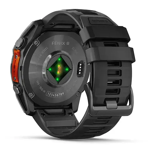 Смарт-часы Garmin Fenix 8 51 мм AMOLED Черный/Серый с силиконовым ремешком QuickFit 26 мм - фото 2