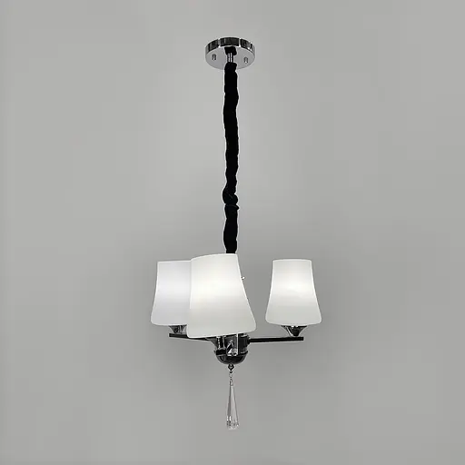 Элегантная подвесная люстра на 3 белых плафона Ст. 9993/3 | Line F - фото 2