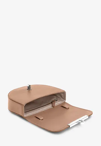 Женская кожаная сумка поясная-кроссбоди Bridget карамель - фото 8