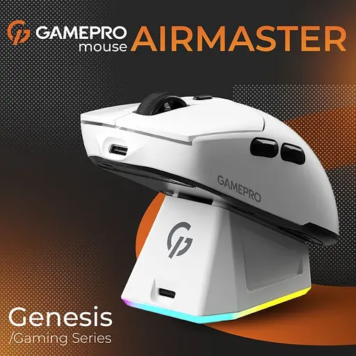 Мышь GamePro Genesis Airmaster Wireless/Bluetooth/USB PixArt PAW3311 Sensor White (GM167W) - фото 11