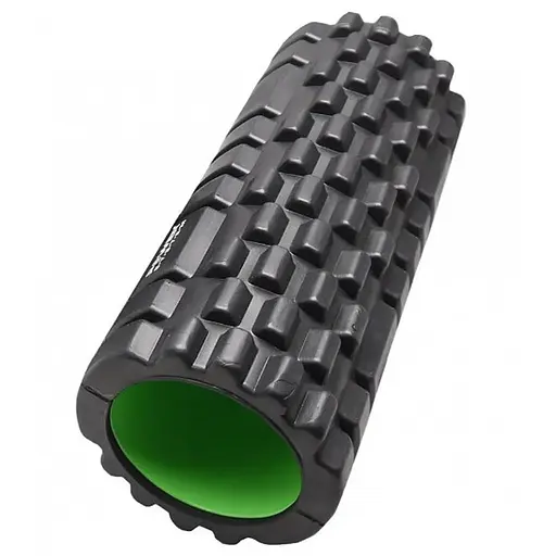 Масажний ролик (роллер) Power System PS-4050 Fitness Foam Roller Black/Green (33x15см) (PS-4050_Green) - фото 1