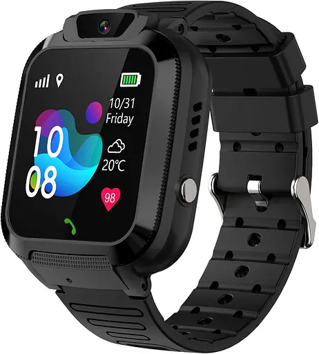 Смарт-годинник телефон дитячі Smart Watch Q20 з відеодзвінком GPS SIM-карта Black (18580)