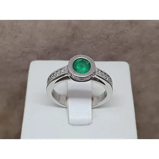 Золоте кільце Iris з діамантами і смарагдом. 1КИ11361 18 - фото 4