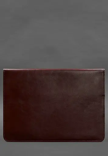 Кожаный чехол-конверт BlankNote на магнитах для ноутбука Универсальный Бордовый - фото 3