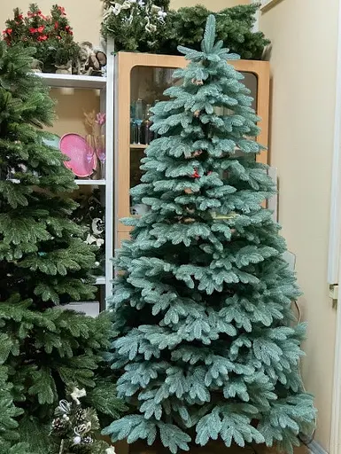 Штучна пухнаста ялинка Преміум (висота 1.90 м) лита (Блакитна) - фото 3