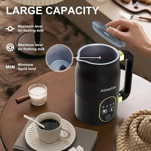 Вспенитель молока со светодиодным сенсорным экраном и дисплеем температуры - фото 3