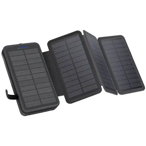 Универсальная зарядная батарея PowerBank iBattery YD-820S 26800mAh с солнечными панелями и фонариком (Черный)