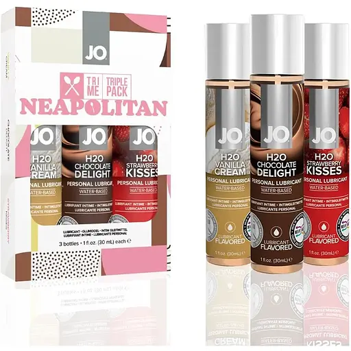 Набор System JO Tri-Me Triple Pack - Neapolitan (3x30 мл) три разных вкуса оральных смазок