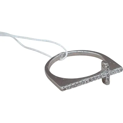 Срібне кільце Silvex 925 з фіанітами. Артикул К2Ф/1017 17,5