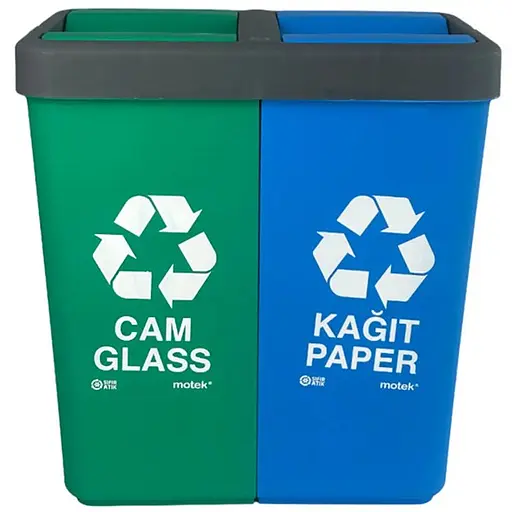 Контейнер для сортировки мусора Motek 40 + 40 л (CK-415) - фото 1