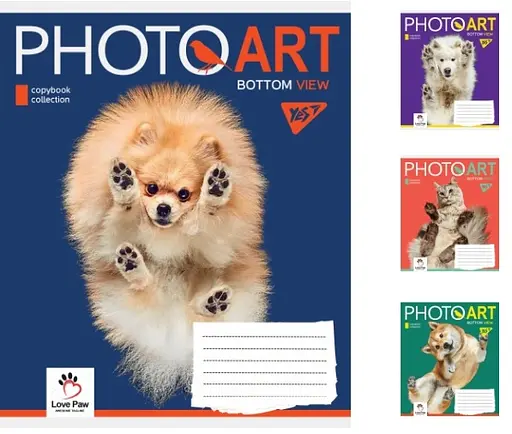 Зошити учнівські 18 аркушів лінія. YES Photoart, 25 шт. в упаковці