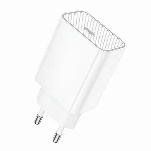 Зарядний пристрій Hoco C143A USB-C підтримка PD потужність 20 Вт білий