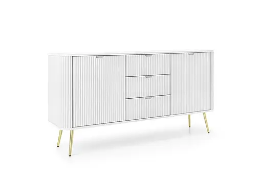 Комод Perfect Home Зова / Zova 2-дверний з 3 шухлядами і золотими ніжками KSZ168 Білий (PFH-091280) - фото 4