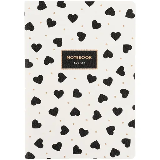 Книга записна Axent Partner Black&White A5 60 аркушів у клітинку (8710-7-A)
