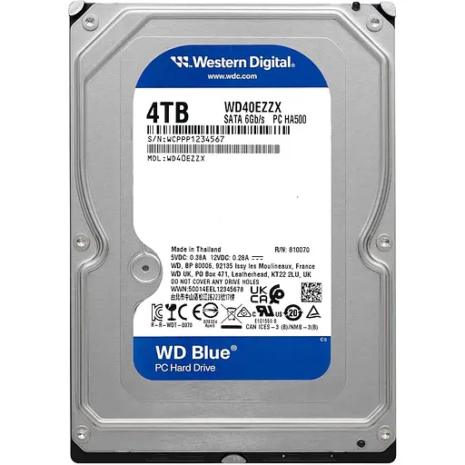 Жорсткий диск Western Digital HDD 3.5 4TB Blue 5400 RPM (WD40EZZX) - фото 1